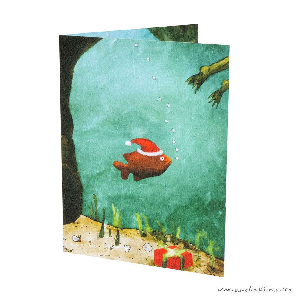 Sea Monster Holiday 3D Pop Up Card