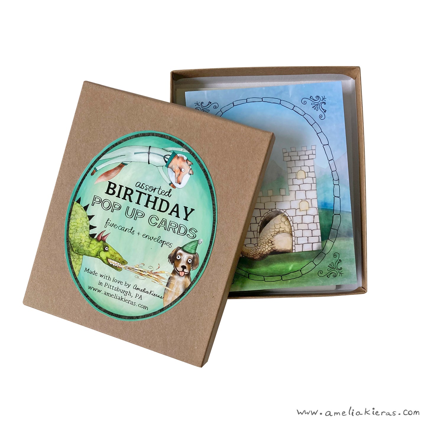 Birthday Pop Up Card Box Set - Set of Five Assorted Pop Up Cards