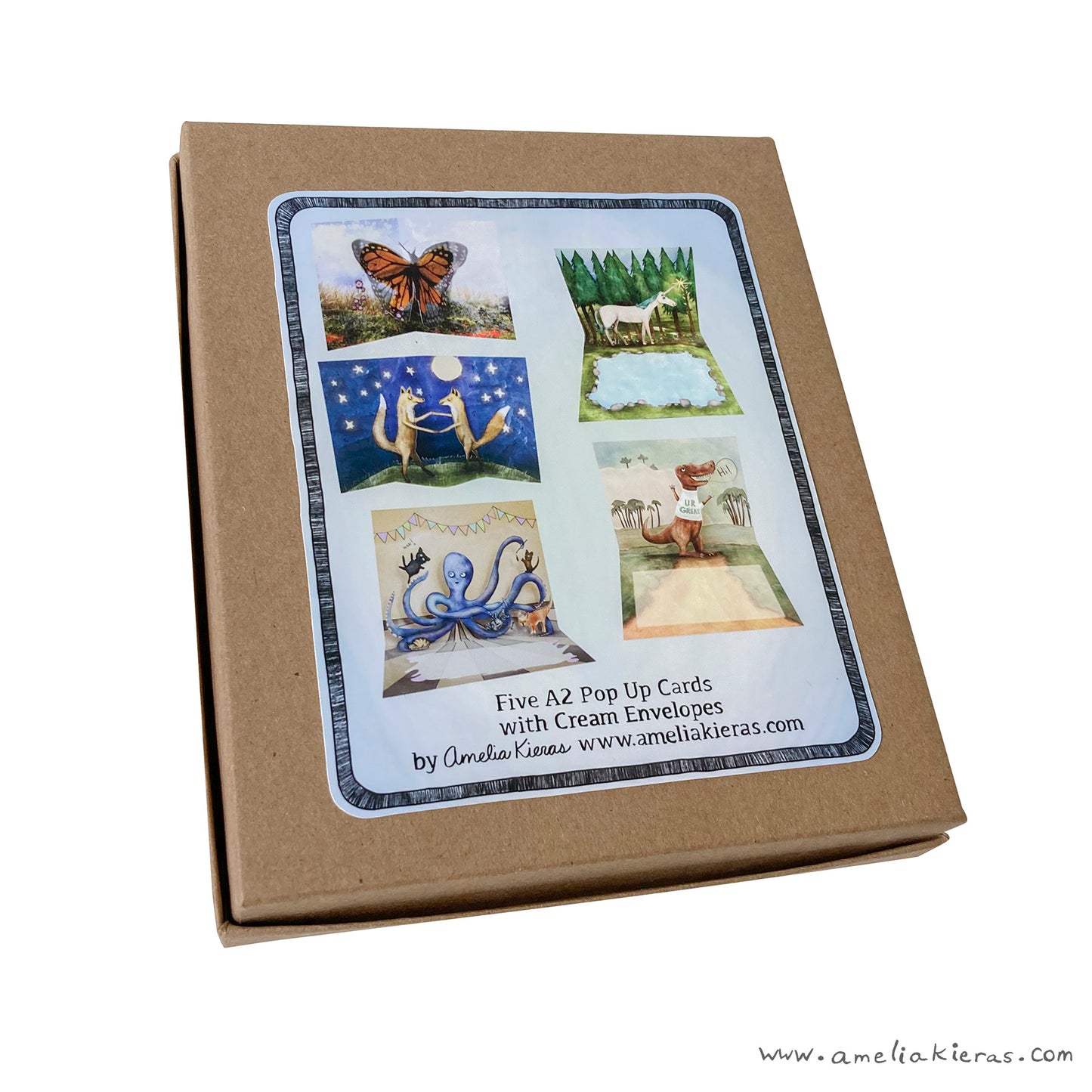 Just Because Pop Up Card Box Set - Set of Five Assorted Pop Up Cards