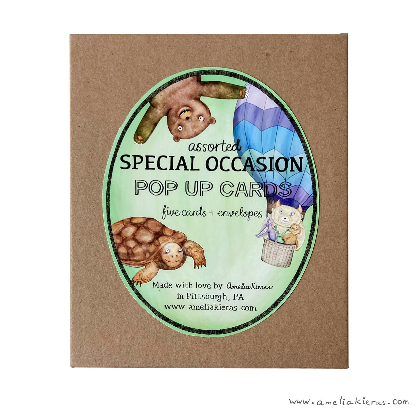 Special Occasion Pop Up Card Box Set - Set of Five Assorted Pop Up Cards