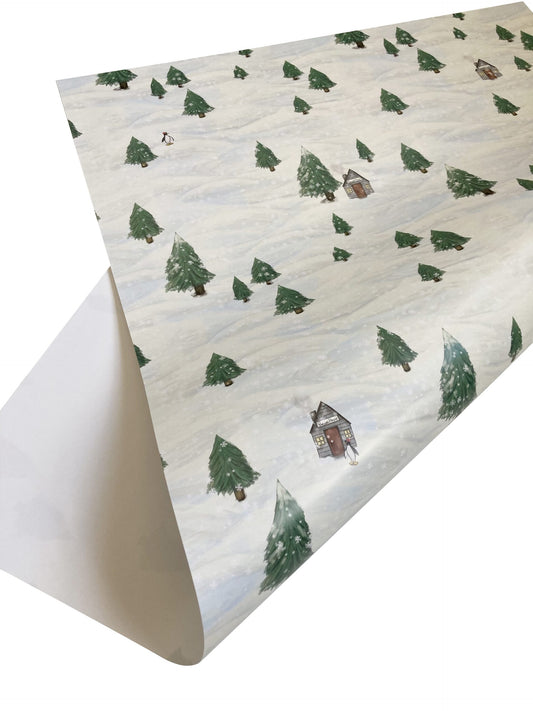 Penguin's House Wrapping Paper - Set of Three Sheets