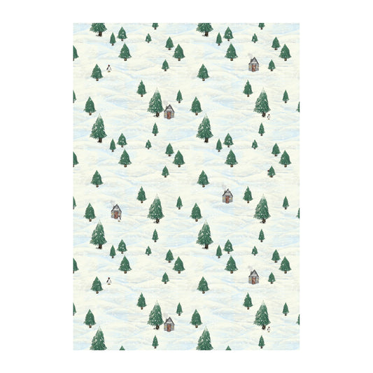 Penguin's House Wrapping Paper - Set of Three Sheets