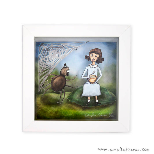 Little Miss Muffet Shadow Box - Limited Edition Shadow Box Wall Art