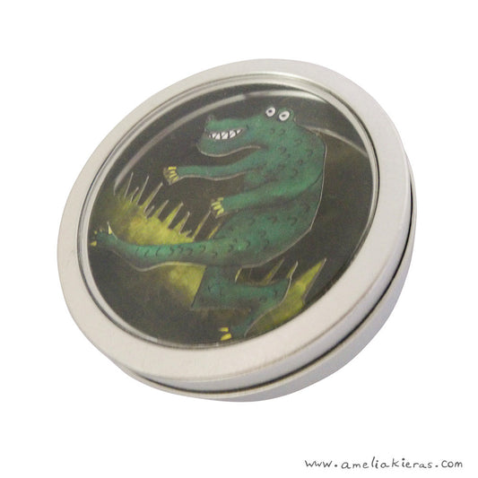 Lizard Man 3D Paper Art Mini Shadow Box Magnet