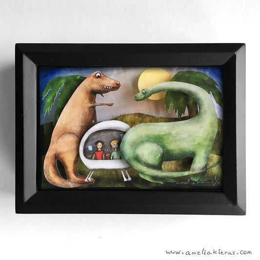 Time Machine Adventure - Limited Edition Shadow Box Wall Art
