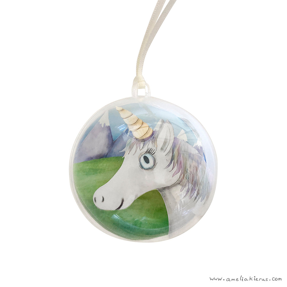 Unicorn Ball Ornament