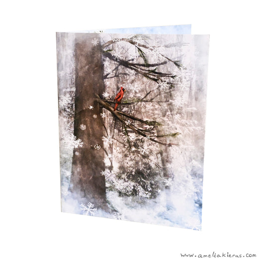 Winter Birds Seasons Greetings 3D Pop Up Card