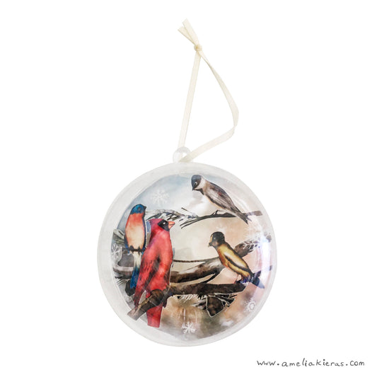 Winter Birds Ball Ornament